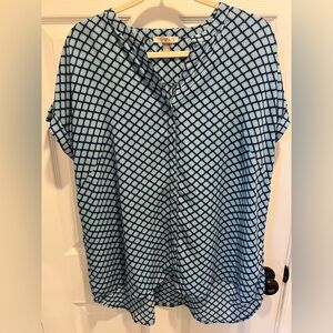 Roz & Ali Blue and White Blouse